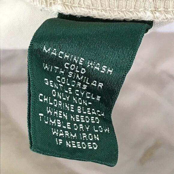 Lauren Jeans Co. Twill Shorts Women's Plus Size 14 Khaki 100% Cotton High Rise - Picture 9 of 9